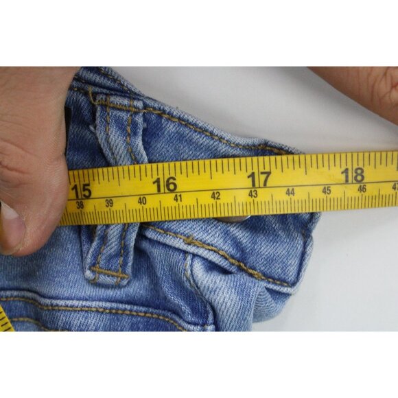 Black Label C'est Toi Denim Overall Womens Blue Medium Washed Distressed Large L - Picture 7 of 7